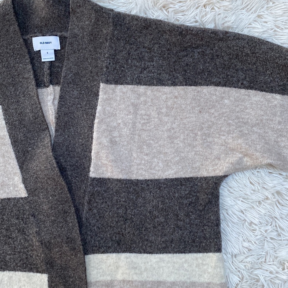🎉HP🎉 Old Navy Open Cardigan 💗 Brown & Tan - Picture 7 of 12